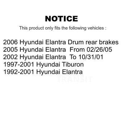 Kit de plaquettes de frein et chaussures de tambour semi-métalliques avant et arrière, pour Hyundai Elantra Tiburo