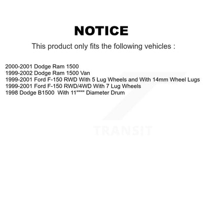 Kit de plaquettes de frein semi-métalliques avant et arrière, pour Ford F-150 Dodge Ram 150