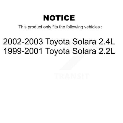 Kit de plaquettes de frein et chaussures de tambour semi-métalliques avant et arrière, pour Toyota Solara