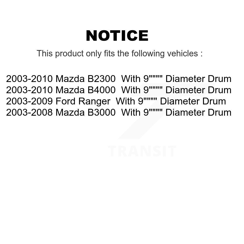 Kit de plaquettes de frein et chaussures de tambour semi-métalliques avant et arrière, pour Ford Ranger Mazda B400