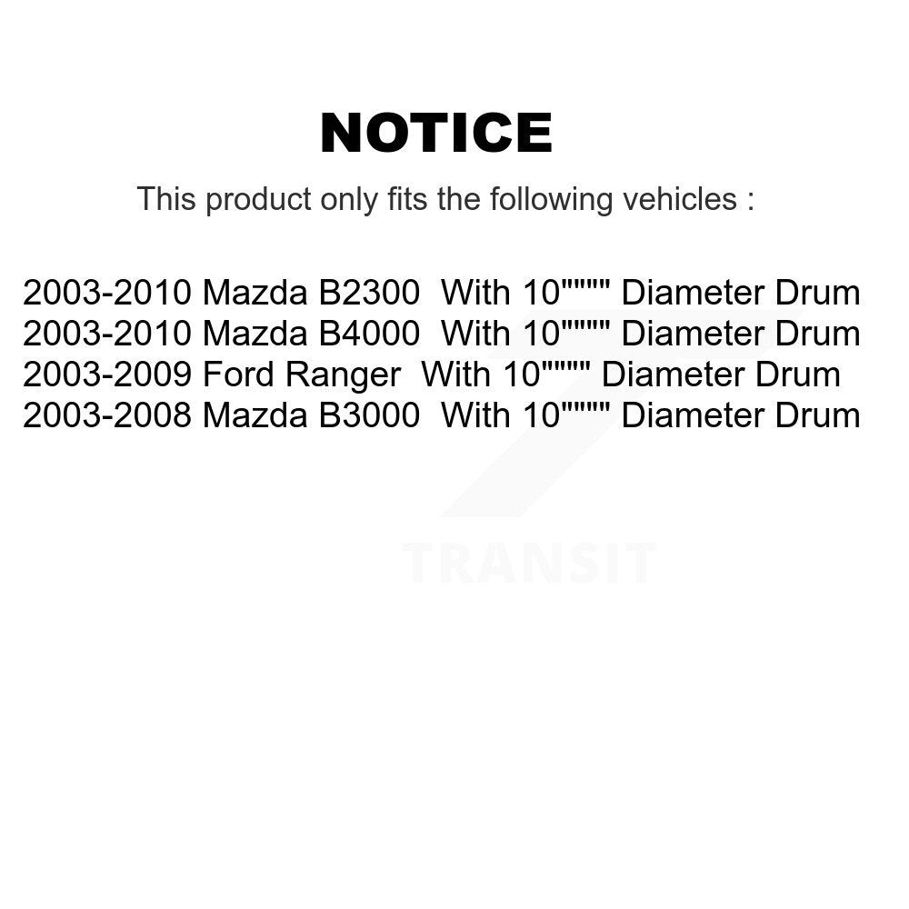 Kit de plaquettes de frein et chaussures de tambour semi-métalliques avant et arrière, pour Ford Ranger Mazda B400