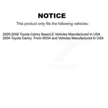Kit de plaquettes de frein et chaussures de tambour semi-métalliques avant et arrière, pour Toyota Camry