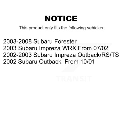 Kit de plaquettes de frein et chaussures de tambour semi-métalliques avant et arrière, pour Subaru Forester Imprez