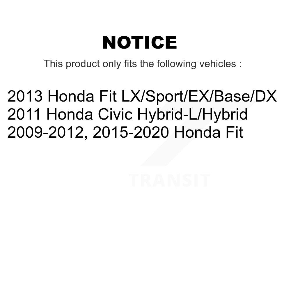 Kit de plaquettes de frein et chaussures de tambour semi-métalliques avant et arrière, pour Honda Fit Civic
