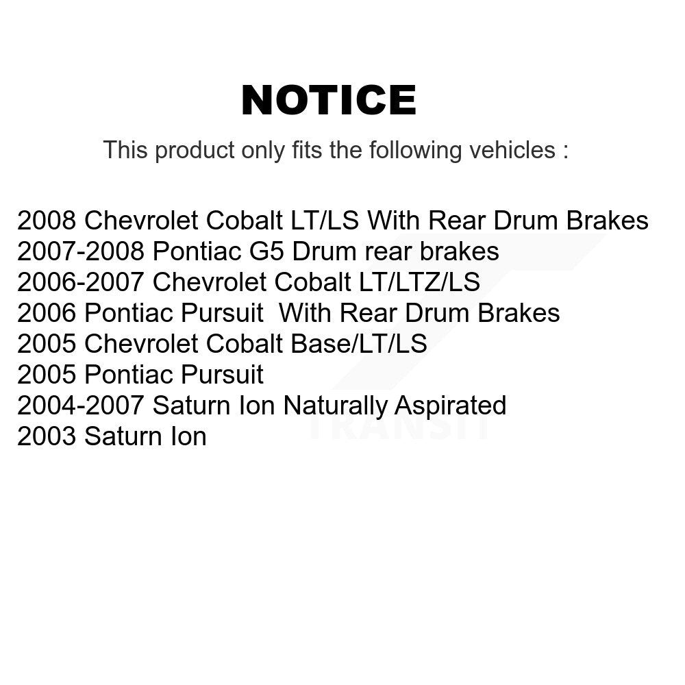 Kit de plaquettes de frein semi-métalliques avant et arrière, pour Chevrolet Cobalt Pontia