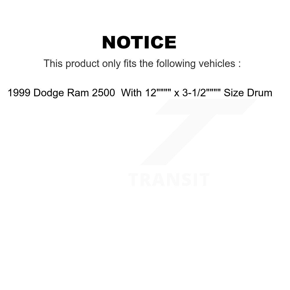 Kit de plaquettes de frein et chaussures de tambour semi-métalliques avant et arrière, pour Dodge Ram 2500