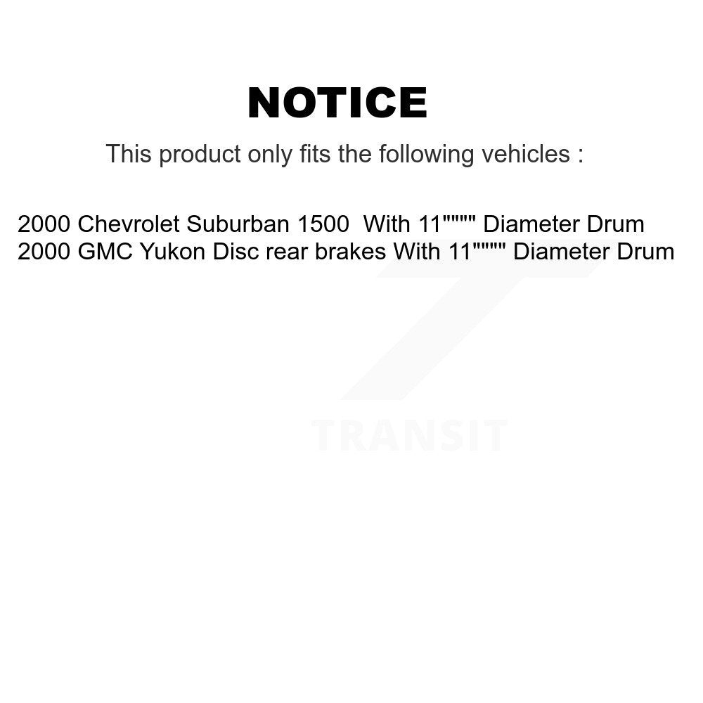 Kit de plaquettes de frein semi-métalliques avant et arrière, pour frein arrière à disque GMC Yukon