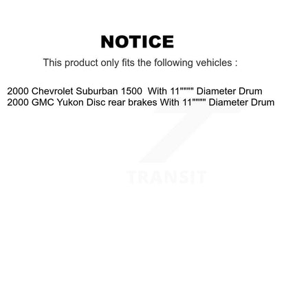 Kit de plaquettes de frein semi-métalliques avant et arrière, pour frein arrière à disque GMC Yukon