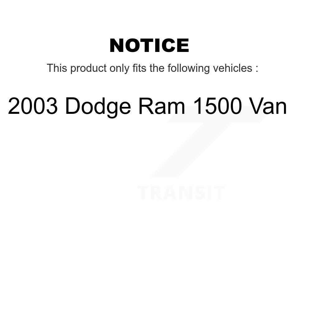 Kit de plaquettes de frein et chaussures de tambour semi-métalliques avant et arrière, pour Dodge Ram 1500 Va 2003