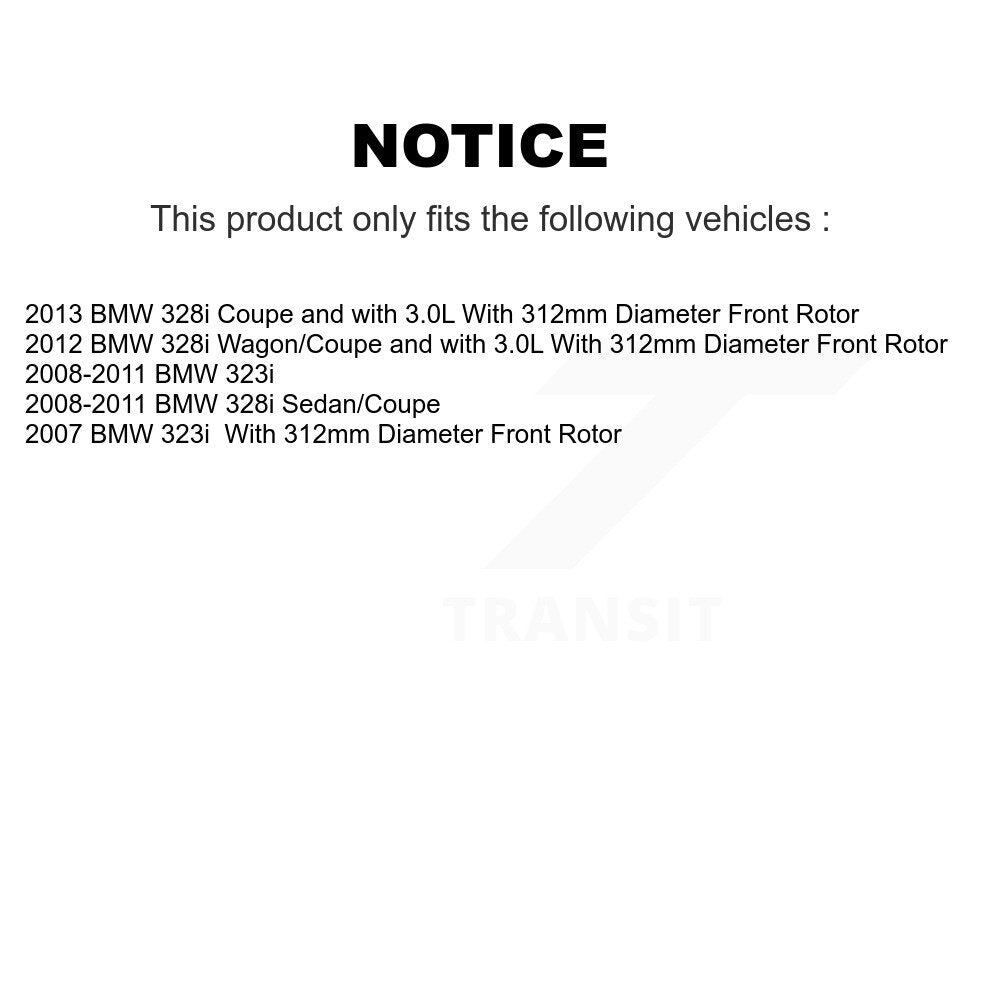 Kit de plaquettes de frein et chaussures de stationnement semi-métalliques avant et arrière, pour BMW 328i