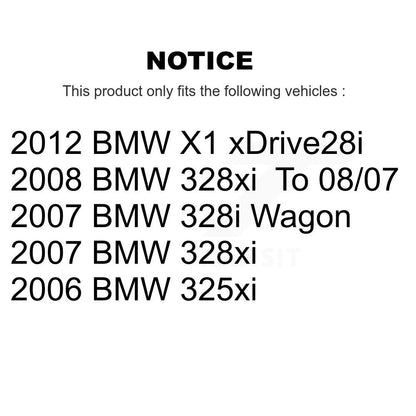 Kit de plaquettes de frein et chaussures de stationnement semi-métalliques avant et arrière, pour BMW 328xi 328i 325x