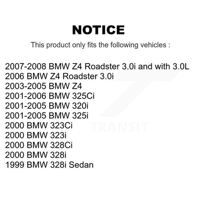 Kit de plaquettes de frein semi-métalliques avant et arrière, chaussures de stationnement pour BMW Z4 325i 325Ci 320