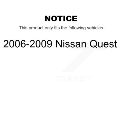 Kit de plaquettes de frein semi-métalliques avant et arrière, chaussures de stationnement pour Nissan Ques 2006 – 2009