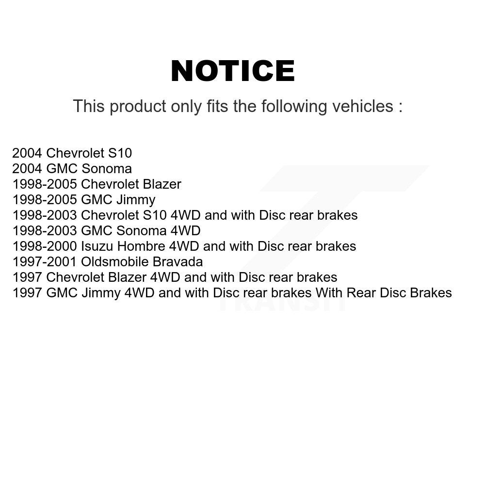 Kit de plaquettes de frein et chaussures de stationnement semi-métalliques avant et arrière, pour Chevrolet GMC Blaze
