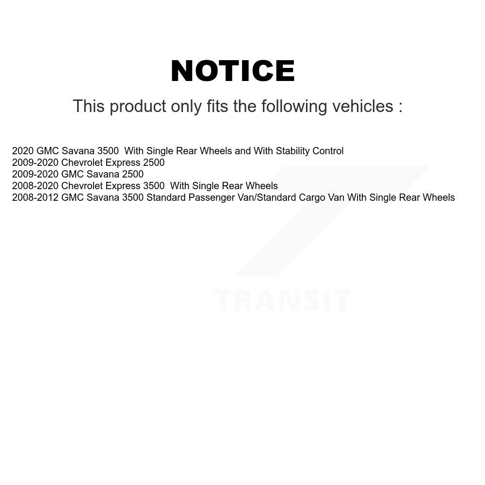 Kit de plaquettes de frein et chaussures de stationnement semi-métalliques avant et arrière, pour Chevrolet GMC Savan