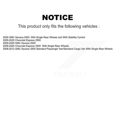 Kit de plaquettes de frein et chaussures de stationnement semi-métalliques avant et arrière, pour Chevrolet GMC Savan