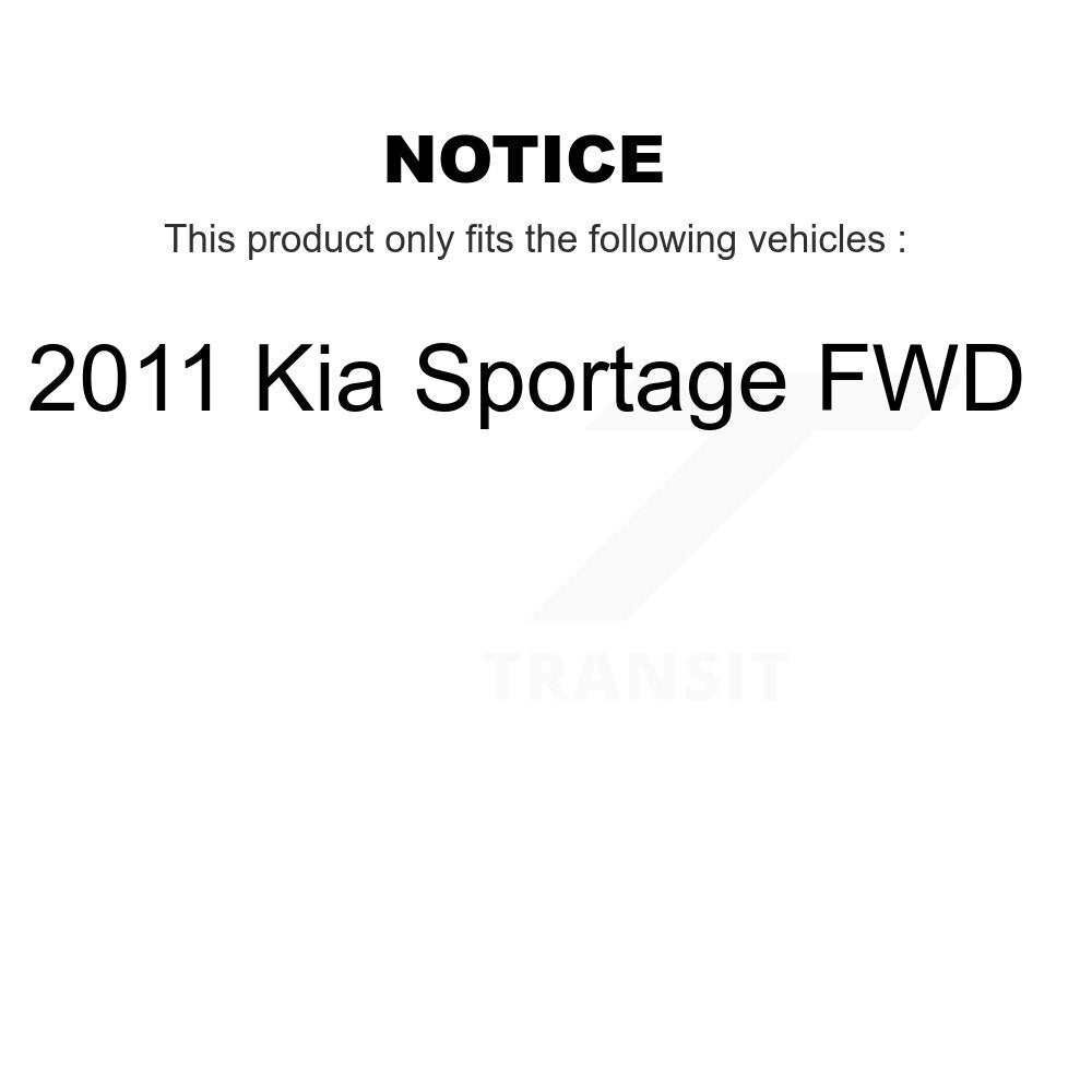 Kit de plaquettes de frein semi-métalliques avant et arrière et de chaussures de stationnement pour Kia Sportage FW 2011
