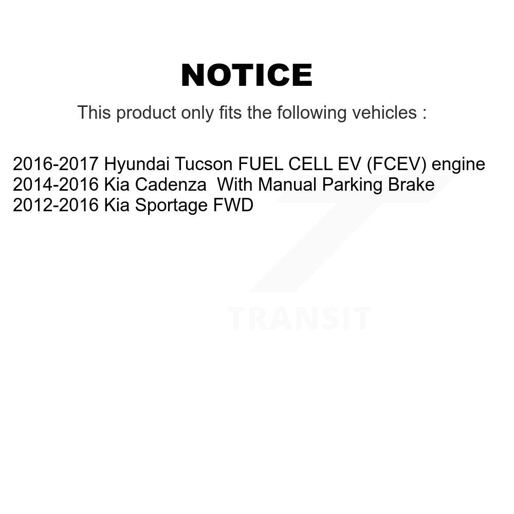 Kit de plaquettes de frein et chaussures de stationnement semi-métalliques avant et arrière, pour Hyundai Tucson Ki