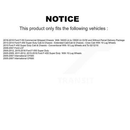 Kit de plaquettes de frein semi-métalliques avant et arrière, pour Ford F-450 Super Dut