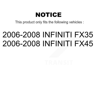 Kit de plaquettes de frein et chaussures de stationnement semi-métalliques avant et arrière, pour INFINITI FX35 FX4