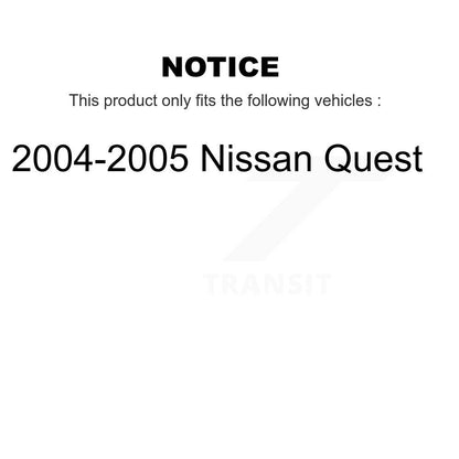 Kit de plaquettes de frein semi-métalliques avant et arrière, chaussures de stationnement pour Nissan Ques 2004 – 2005