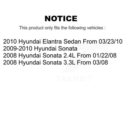 Kit de plaquettes de frein semi-métalliques avant et arrière, chaussures de stationnement pour Hyundai Elantra Sonat