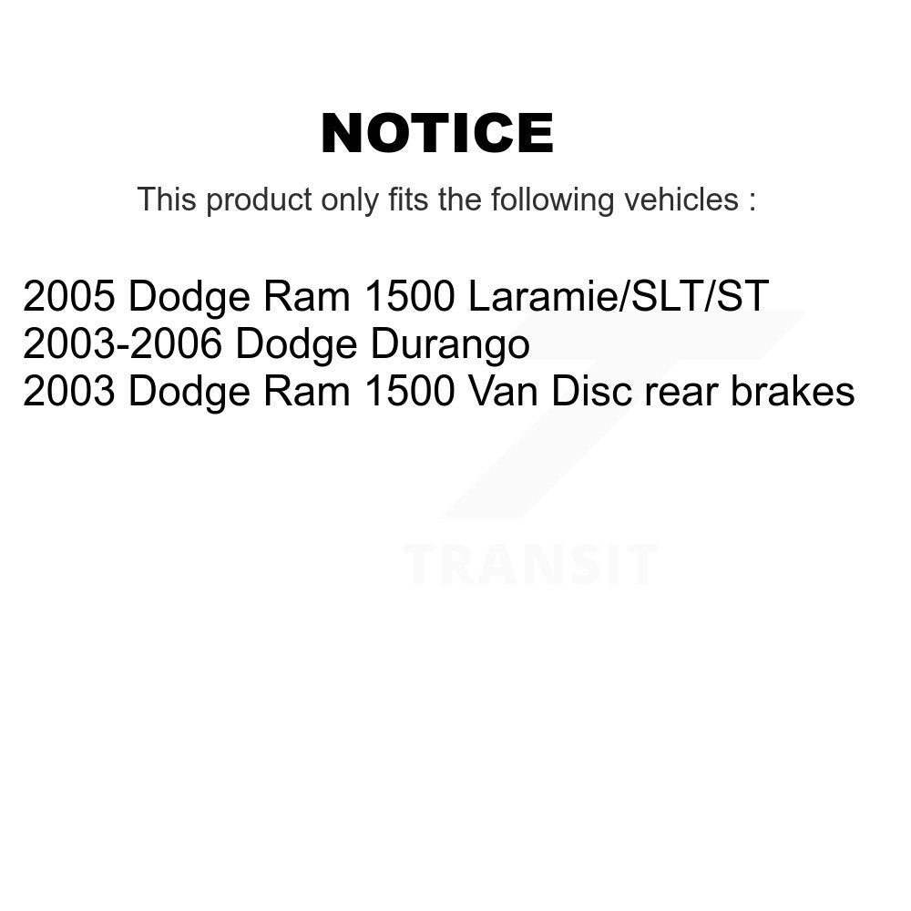 Kit de plaquettes de frein semi-métalliques avant et arrière, chaussures de stationnement pour Dodge Ram 1500 Durang