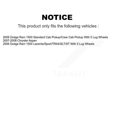 Plaquettes de frein semi-métalliques avant et arrière, Kit de chaussures de stationnement pour Dodge Ram 1500 chrysle