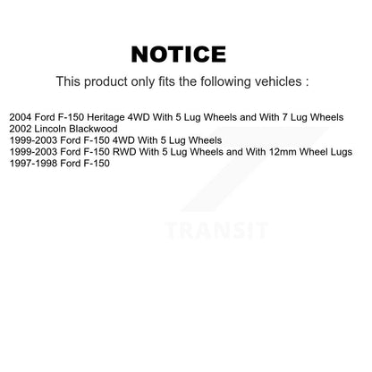 Kit de plaquettes de frein semi-métalliques avant et arrière, pour Ford F-150 Heritag