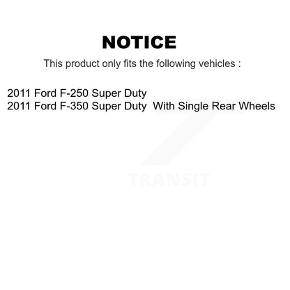 Plaquettes de frein semi-métalliques avant et arrière et Kit de chaussures de stationnement pour Ford F-250 Super Dut