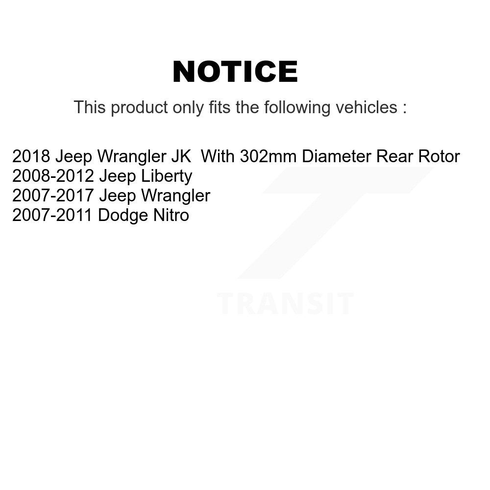 Plaquettes de frein semi-métalliques avant et arrière et Kit de chaussures de stationnement pour Jeep Wrangler Libert