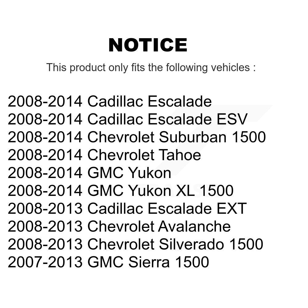 Kit de plaquettes de frein semi-métalliques avant et arrière, pour GMC Chevrolet Sierra X
