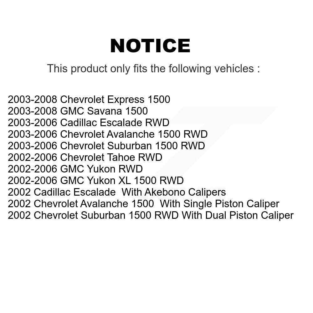 Kit de plaquettes de frein semi-métalliques avant et arrière, pour Chevrolet Avalanche GM