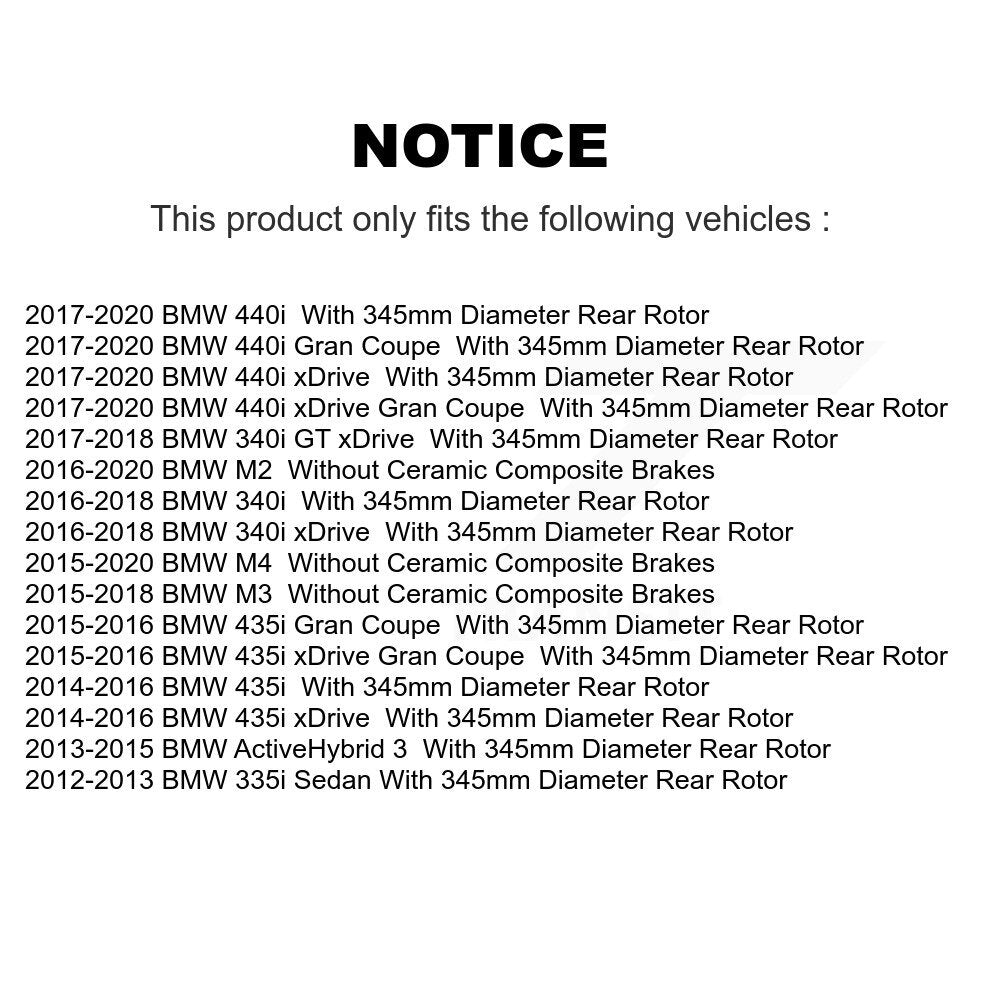 Kit de plaquettes de frein semi-métalliques avant et arrière, pour BMW 435i xDrive M4 440
