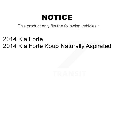 Kit de plaquettes de frein semi-métalliques avant et arrière et de chaussures de stationnement pour Kia Forte Kou 2014
