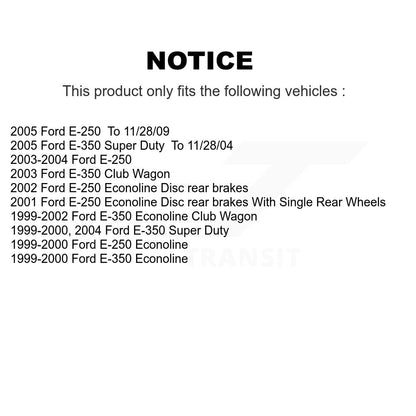 Plaquettes de frein semi-métalliques avant et arrière et Kit de chaussures de stationnement pour Ford E-350 Super Dut