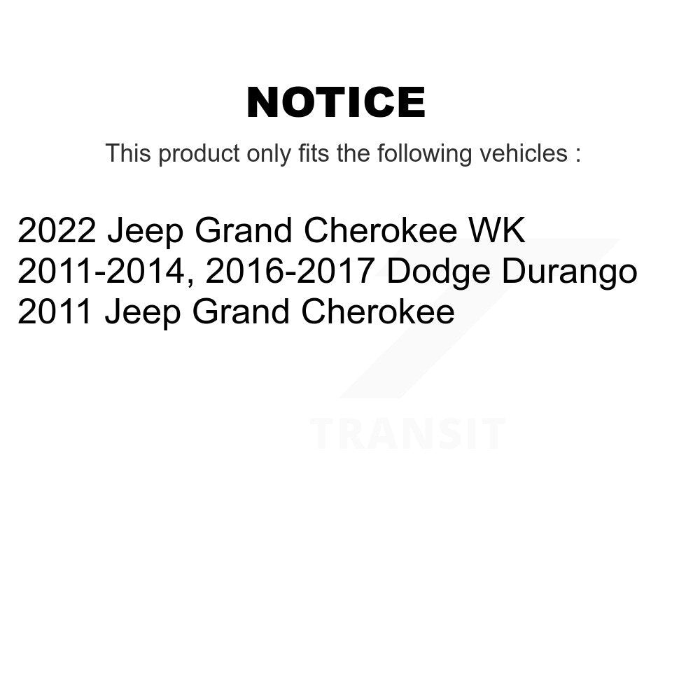 Plaquettes de frein semi-métalliques avant et arrière et Kit de chaussures de stationnement pour Dodge Durango Jeep W