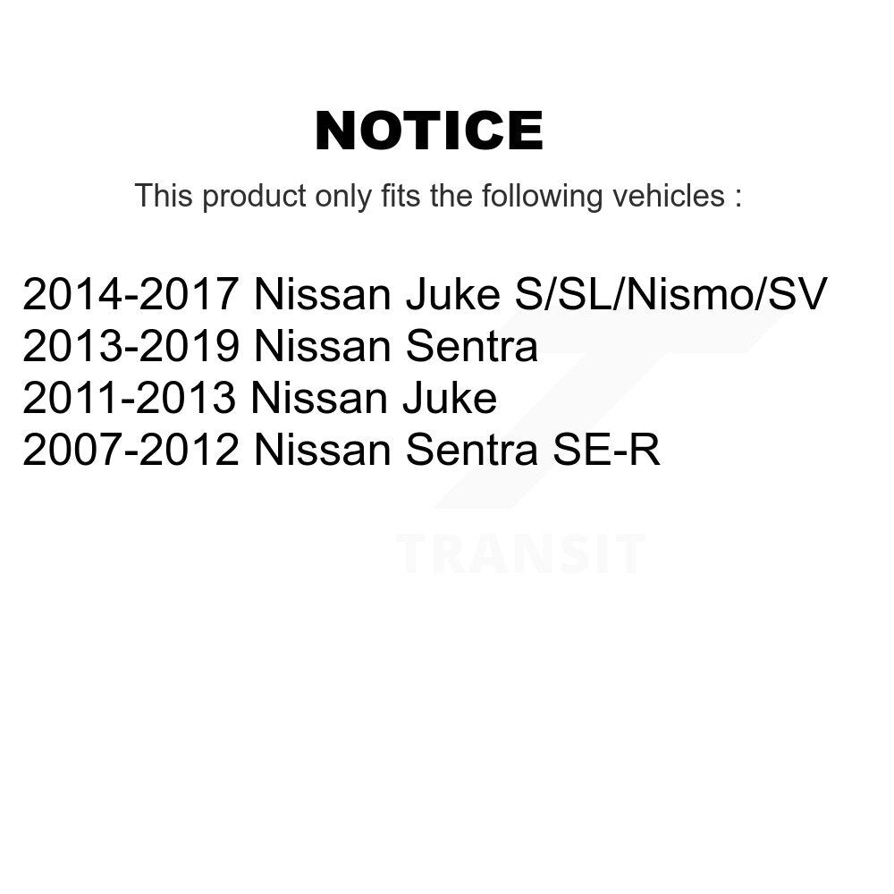 Kit de plaquettes de frein et chaussures de stationnement semi-métalliques avant et arrière, pour Nissan Sentra Juk