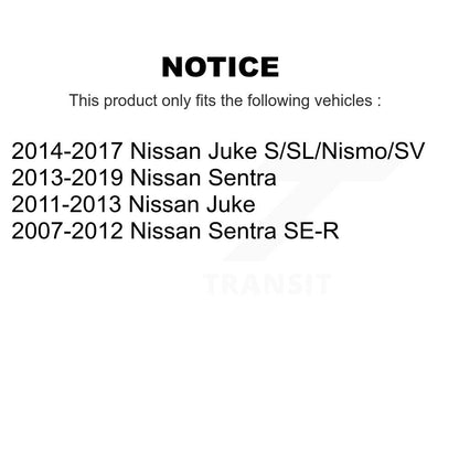 Kit de plaquettes de frein et chaussures de stationnement semi-métalliques avant et arrière, pour Nissan Sentra Juk