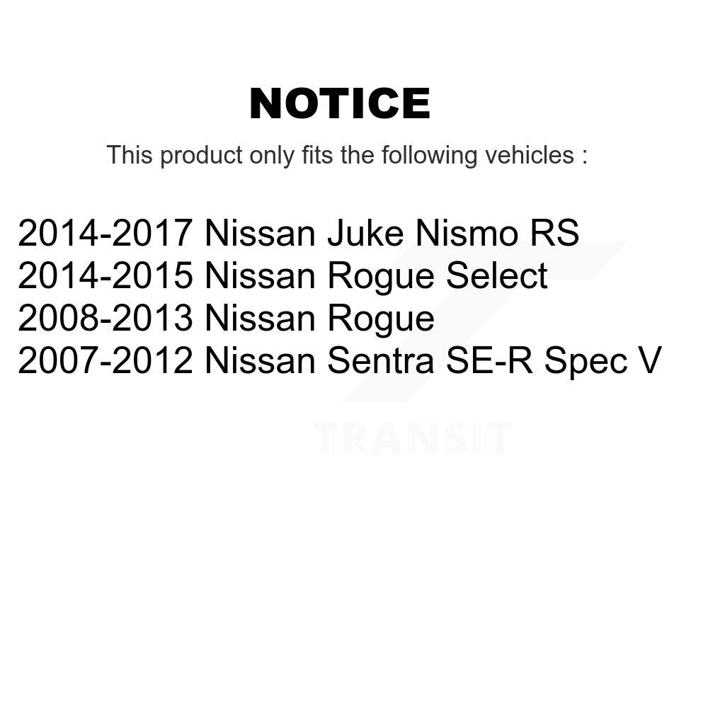 Kit de plaquettes de frein semi-métalliques avant et arrière, pour Nissan Rogue Sentr