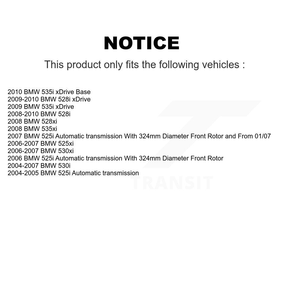 Kit de plaquettes de frein semi-métalliques avant et arrière, pour BMW 530i 530xi 528