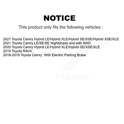 Kit de plaquettes de frein et chaussures de stationnement semi-métalliques avant et arrière, pour Toyota RAV4 Camry