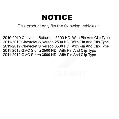 Kit de plaquettes de frein semi-métalliques avant et arrière, pour GMC Chevrolet Sierra H