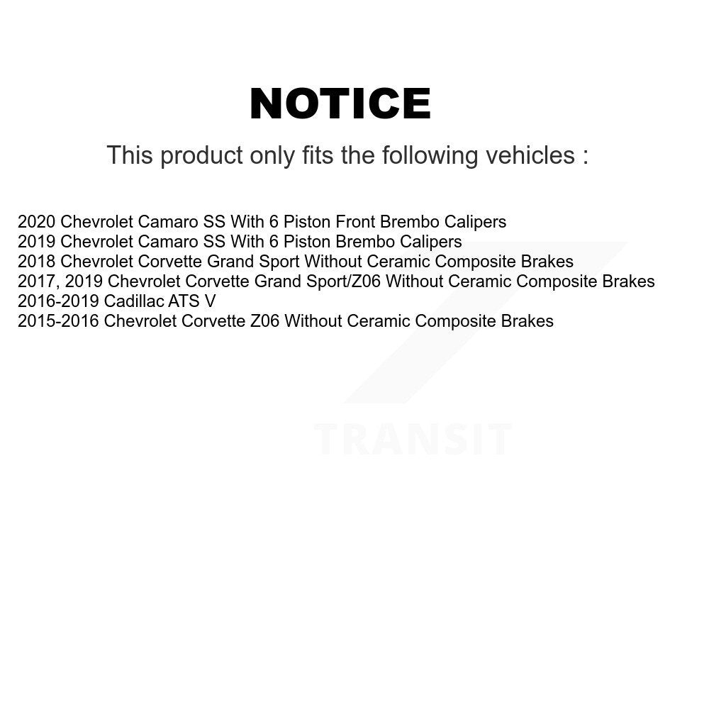 Kit de plaquettes de frein semi-métalliques avant et arrière, chaussures de stationnement pour Chevrolet Corvette AT