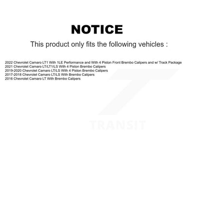 Kit de plaquettes de frein et chaussures de stationnement semi-métalliques avant et arrière, pour Chevrolet Camaro