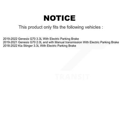 Kit de plaquettes de frein semi-métalliques avant et arrière, pour chaussures de stationnement, pour Kia Stinger Genesis G7