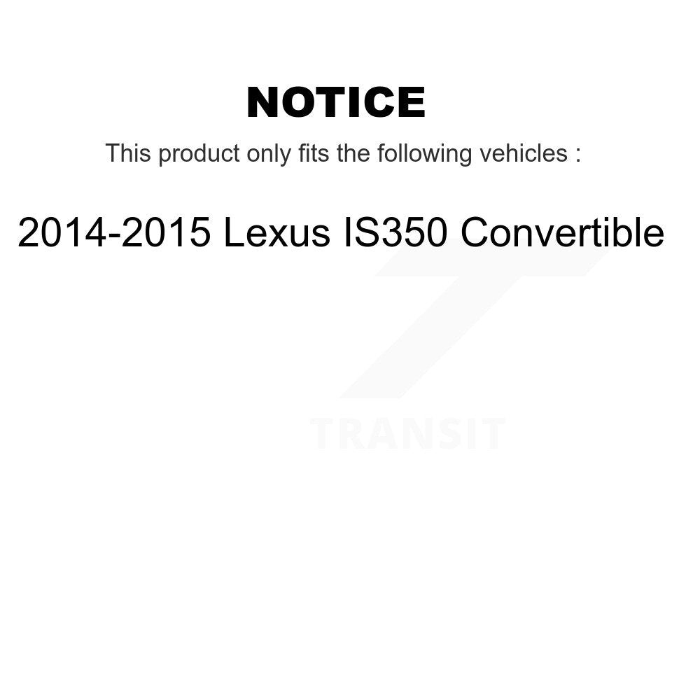 Kit de plaquettes de frein semi-métalliques avant et arrière, pour Lexus IS350 Convertible