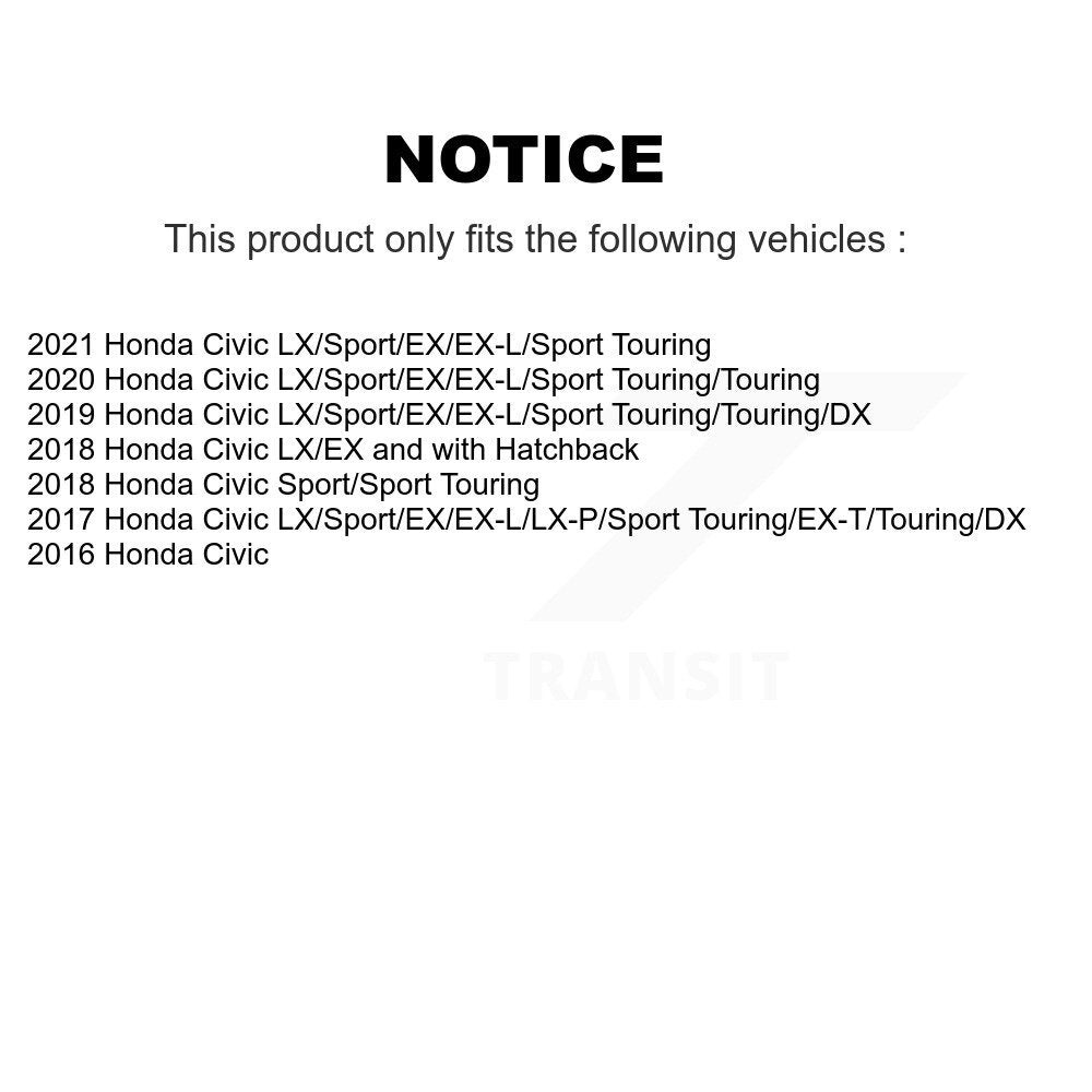 Rotors de frein à disque enduits avant et kit de plaquettes en céramique pour Honda Civic KGA-100116
