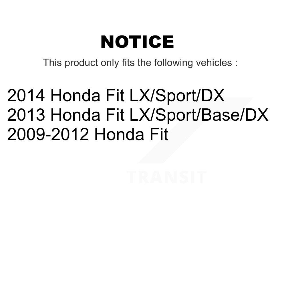 Kit de rotors de frein à disque à revêtement avant et de plaquettes en céramique pour Honda Fit KGA-100167