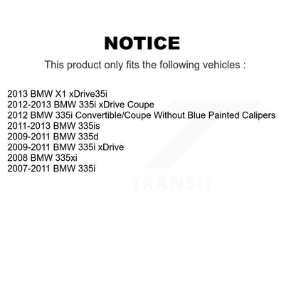 Kit de plaquettes de frein semi-métalliques pour rotors de frein avant, pour BMW 335i xDrive X1 335xi 335i
